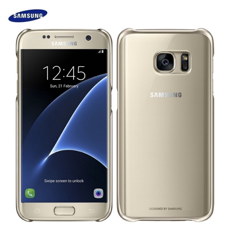 Aizmugures apvalks Samsung EF-QG930CFEGWW telefonam Samsung Galaxy S7 (G930F), Zelta cena un informācija | Telefonu vāciņi, maciņi | 220.lv