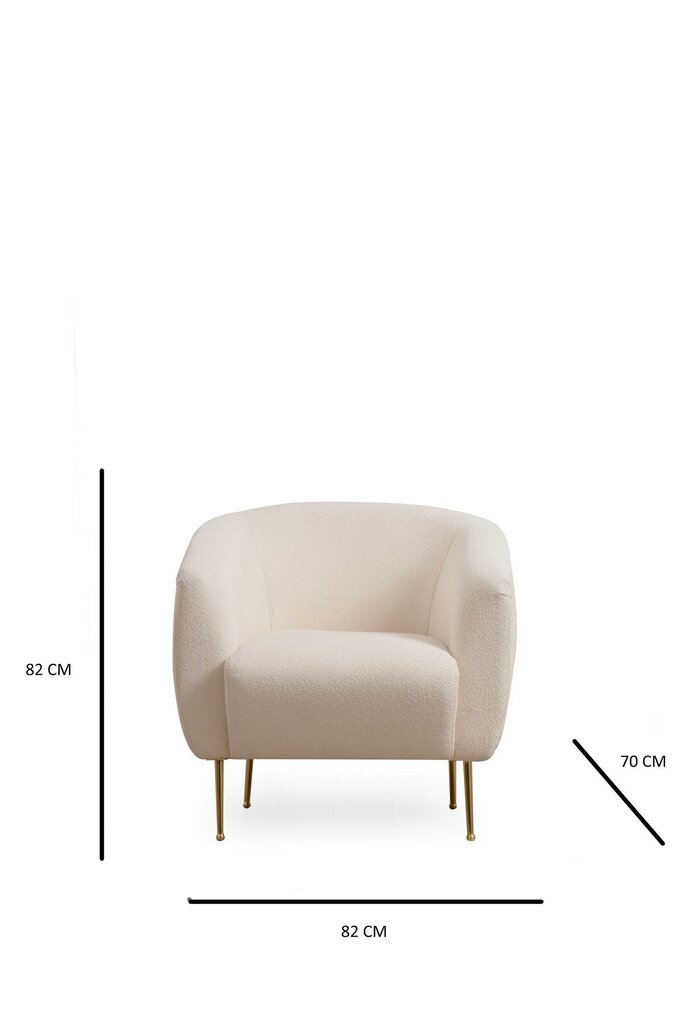Atpūtas krēsls Hanah Home Eses, smilškrāsas cena un informācija | Atpūtas krēsli | 220.lv