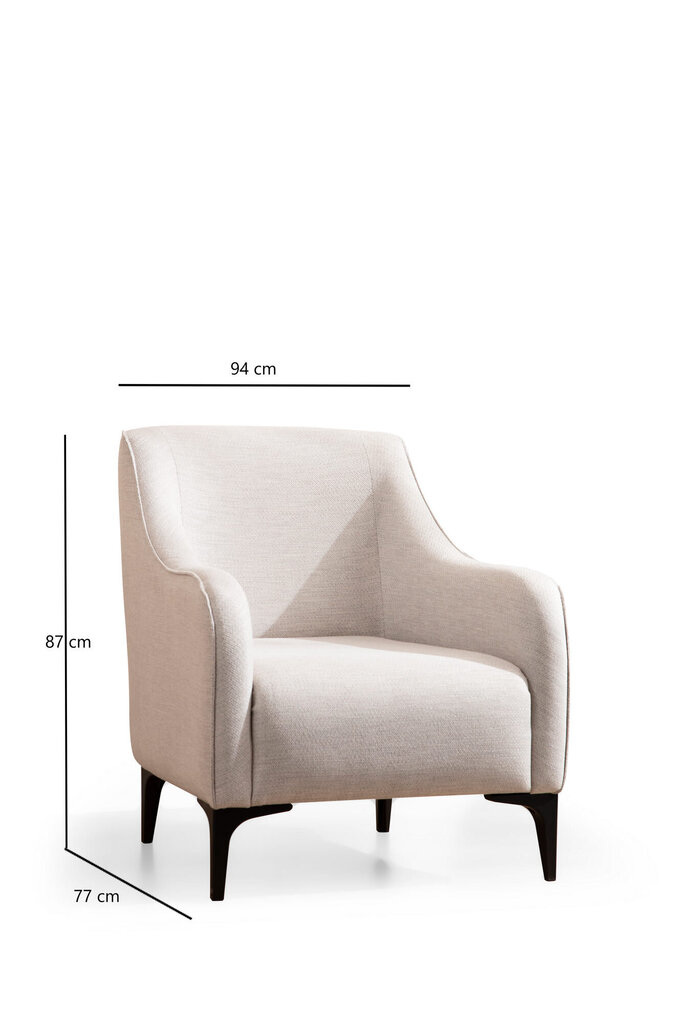 Atpūtas krēsls Hanah Home Belissimo, balts cena un informācija | Atpūtas krēsli | 220.lv