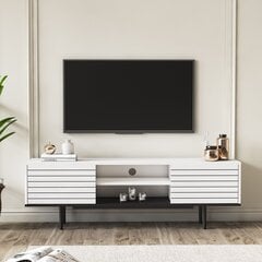 TV galdiņš Kalune Design Colosseo, balts /melns cena un informācija | TV galdiņi | 220.lv