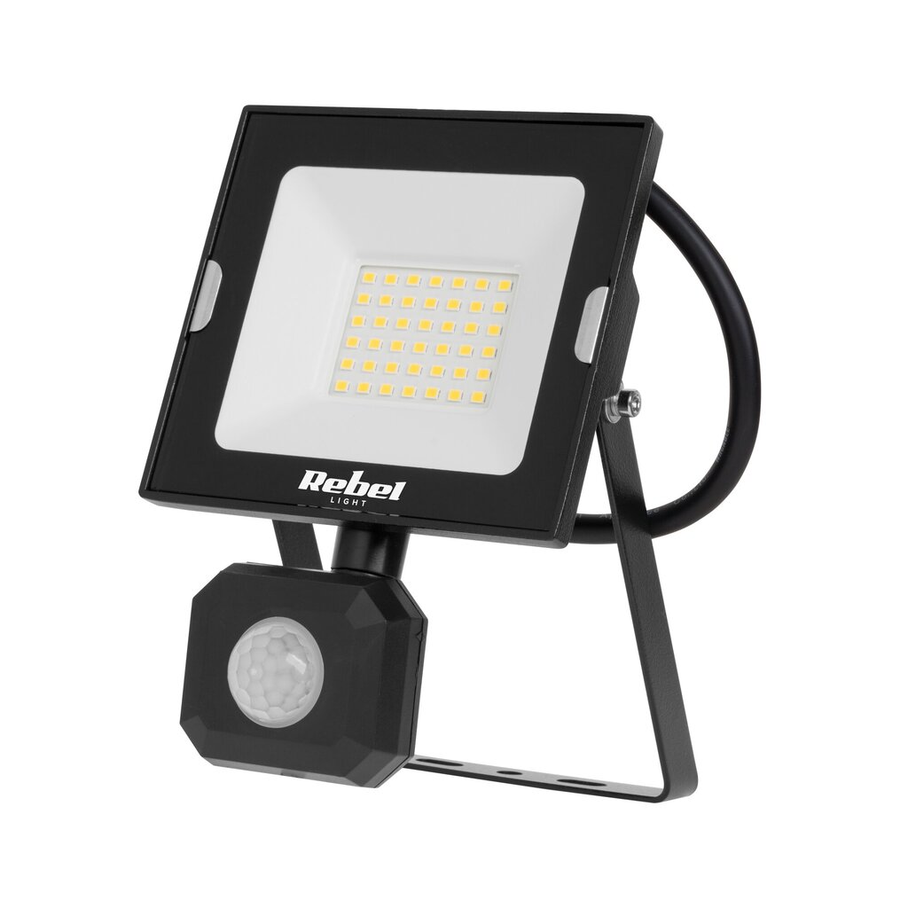 LED prožektors ar kustības sensoru, balts цена и информация | Āra apgaismojums | 220.lv