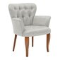 Krēsls Kalune Design Paris Walnut Wooden, bēšs/brūns cena un informācija | Atpūtas krēsli | 220.lv