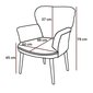 Krēsls Kalune Design Paris Walnut Wooden, zaļš/brūns cena un informācija | Atpūtas krēsli | 220.lv