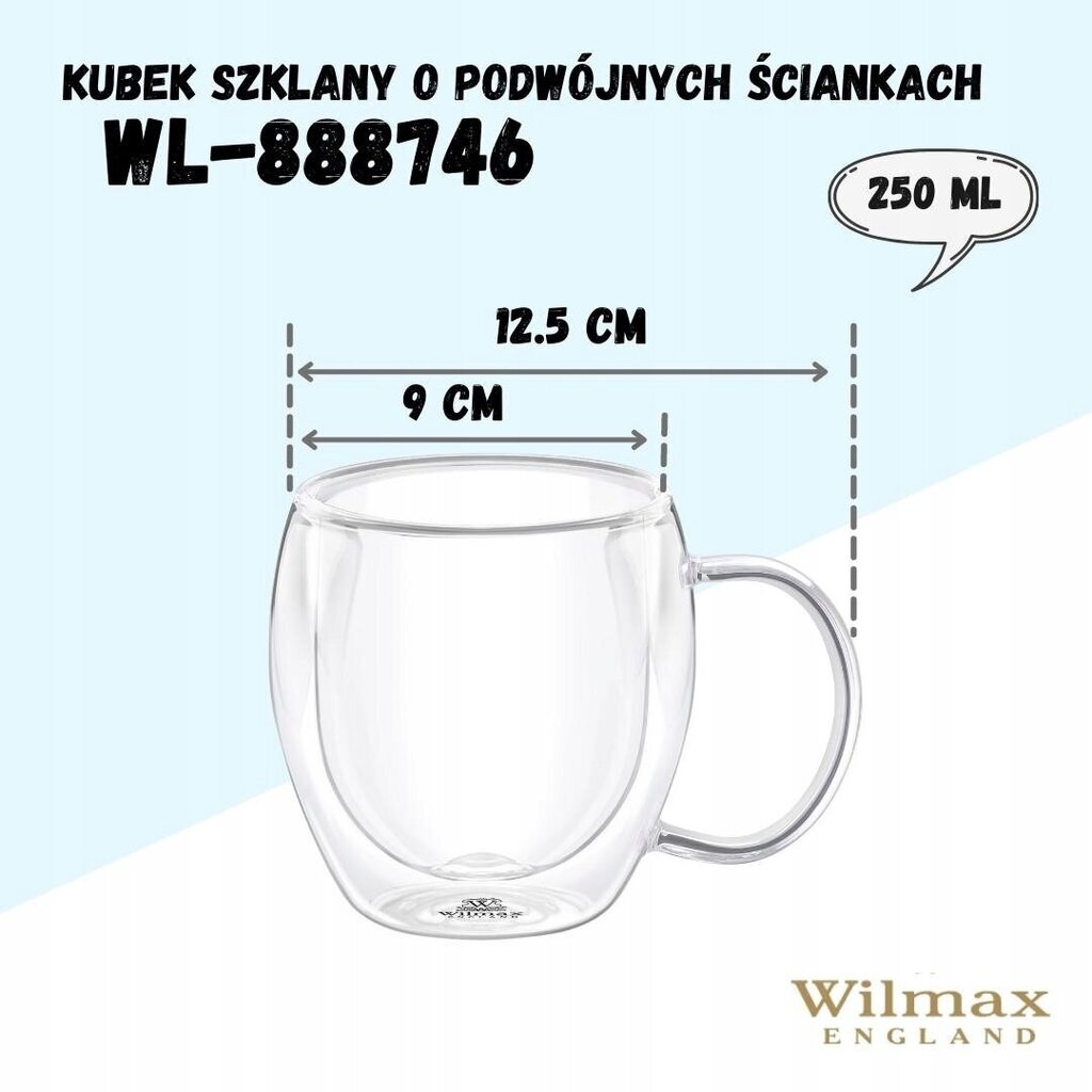 Wilmax krūzīšu komplekts, 2 gab. cena un informācija | Glāzes, krūzes, karafes | 220.lv