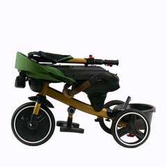 Многофункциональная трехколесная велосипедная коляска Kidsee Raptor, зеленый цена и информация | Трехколесные велосипеды | 220.lv