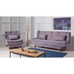 2-u daļu viesistabas mēbeļu komplekts Asir Kelebek-TKM04 0701, violets cena un informācija | Dīvānu komplekti | 220.lv
