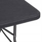 Saliekamais āra galds Fluxar S203, 180x75 cm, melns cena un informācija | Dārza galdi | 220.lv