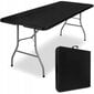 Saliekamais āra galds Fluxar S211, 180x75 cm, melns cena un informācija | Dārza galdi | 220.lv