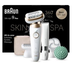 Braun Silk-Epil 9 3D Flex SkinSpa 9-481 + Braun BS1000 цена и информация | Эпиляторы | 220.lv