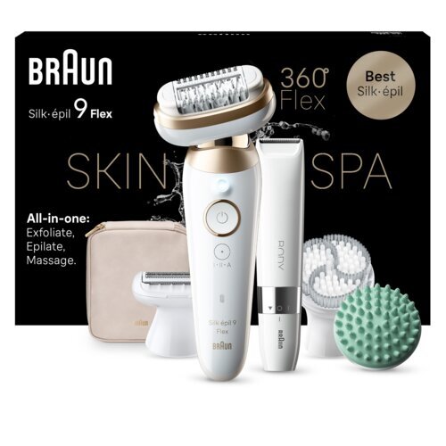 Braun Silk-Epil 9 3D Flex SkinSpa 9-481 + Braun BS1000 cena un informācija | Epilatori | 220.lv