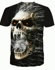 T-krekls ar galvaskausa apdruku Manfinity Legend S, melns cena un informācija | Oriģināli T-krekli | 220.lv