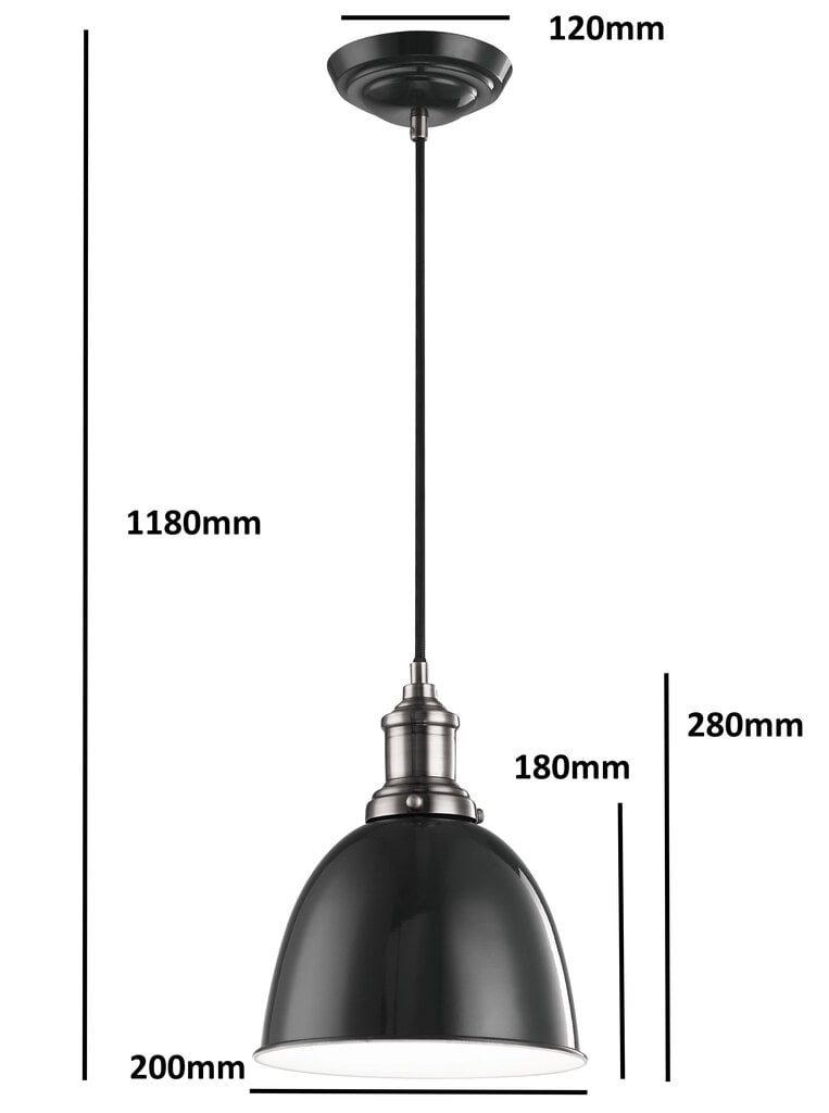 Piekaramā lampa G.LUX G.LUX GS-9786-1S black cena un informācija | Piekaramās lampas | 220.lv