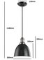 Piekaramā lampa G.LUX G.LUX GS-9786-1S black cena un informācija | Piekaramās lampas | 220.lv