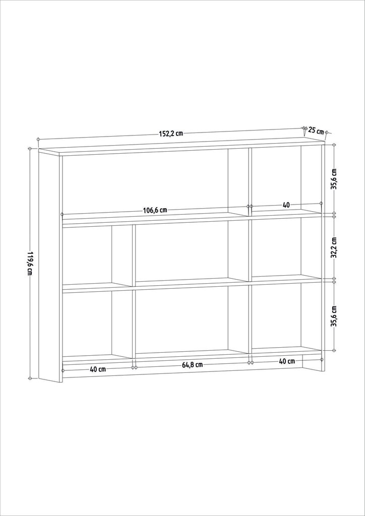 Grāmatu plaukts Lavina, brūns цена и информация | Plaukti | 220.lv