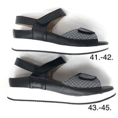 Женские широкие сандалии большого размера PieSanto, чёрные цена и информация | Женские босоножки | 220.lv