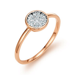 Золотое кольцо с бриллиантами Brasco 53382 53382-18.5 цена и информация | Кольца | 220.lv