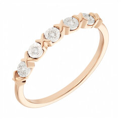 Золотое кольцо с бриллиантами Brasco 56052 56052-17.5 цена и информация | Кольца | 220.lv