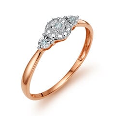 Золотое кольцо с бриллиантами Brasco 57968 57968-17 цена и информация | Кольца | 220.lv