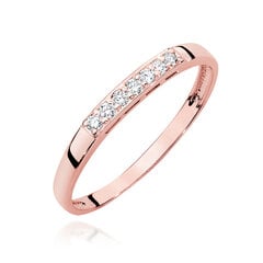 Золотое кольцо с бриллиантами Brasco 58563 58563-18.5 цена и информация | Кольца | 220.lv