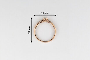 Золотое кольцо с бриллиантом Brasco 53386 53386-17.5 цена и информация | Кольца | 220.lv