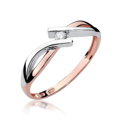 Золотое кольцо с бриллиантом Brasco 58587 58587-19 цена и информация | Кольца | 220.lv