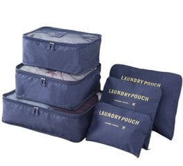 Органайзеры для вещей Carbonpro, синие, 6 шт цена и информация | Чемоданы, дорожные сумки | 220.lv