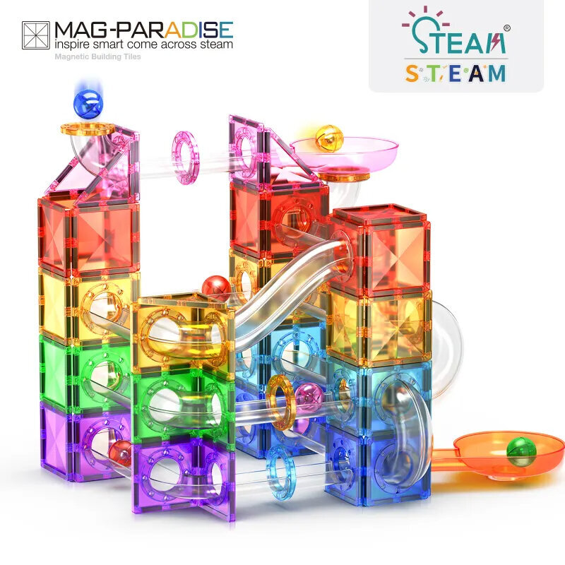 Magnētiskais konstruktors Mag-Paradise Steam, 65d. cena un informācija | Konstruktori | 220.lv