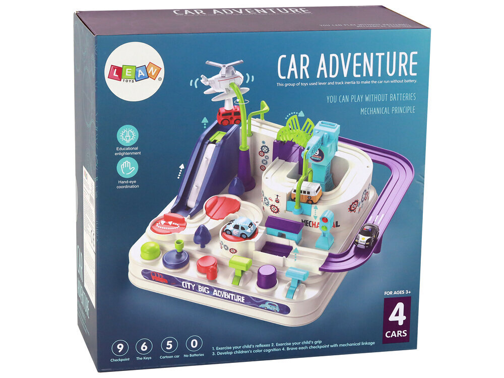Interaktīvā auto trase Lean Toys cena un informācija | Rotaļlietas zēniem | 220.lv