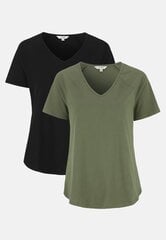 Cellbes sieviešu t-krekls ALEX 2 gab, haki-melns cena un informācija | Blūzes, sieviešu krekli | 220.lv