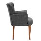 Krēsls Kalune Design Paris Walnut Wooden, pelēks/brūns cena un informācija | Atpūtas krēsli | 220.lv