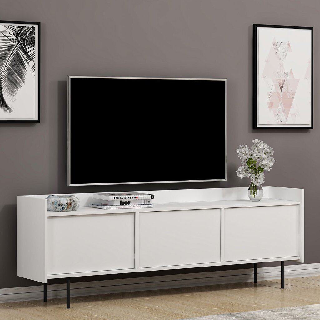 TV galdiņš Kalune Design Atlas, balts cena un informācija | TV galdiņi | 220.lv