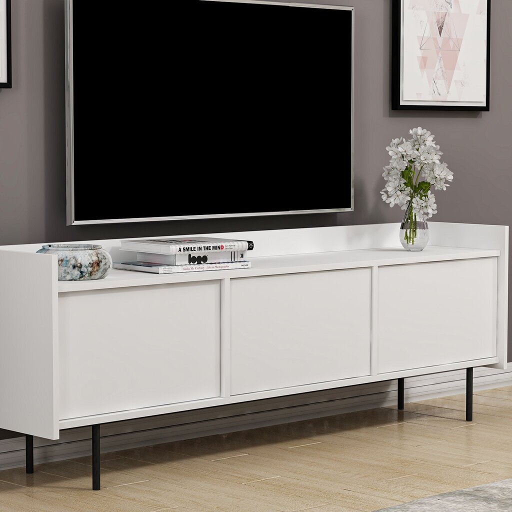 TV galdiņš Kalune Design Atlas, balts cena un informācija | TV galdiņi | 220.lv