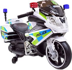 Vienvietīgs policijas motocikls BEJ8188, balts cena un informācija | Bērnu elektroauto | 220.lv