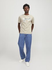 JACK & JONES мужская футболка 12250683*01, песочная цена и информация | Мужские футболки | 220.lv