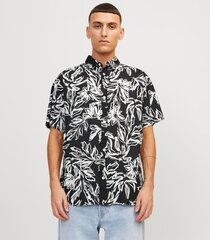 Jack & Jones мужская рубашка 12251023*01, черная/белая  цена и информация | Мужские рубашки | 220.lv