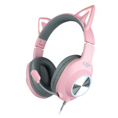 Foxxray Shining Cat Gaming Headset Wired Черный/розовый цвет цена и информация | Наушники | 220.lv