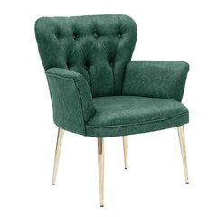Krēsls Kalune Design Paris Gold Metal, zaļš цена и информация | Кресла в гостиную | 220.lv