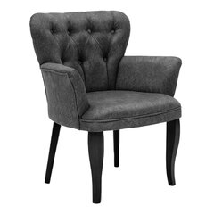 Krēsls Kalune Design Paris Black Wooden, pelēks/melns цена и информация | Кресла в гостиную | 220.lv