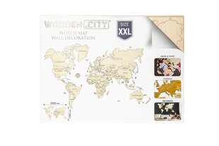 Koka pasaules modeļu karte 3D, zila, 1 gab. цена и информация | Карты мира | 220.lv