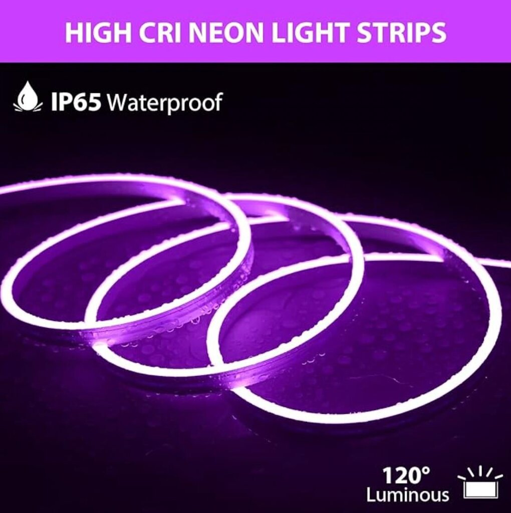 Neona LED lenta, 5 m, violeta cena un informācija | LED lentes | 220.lv