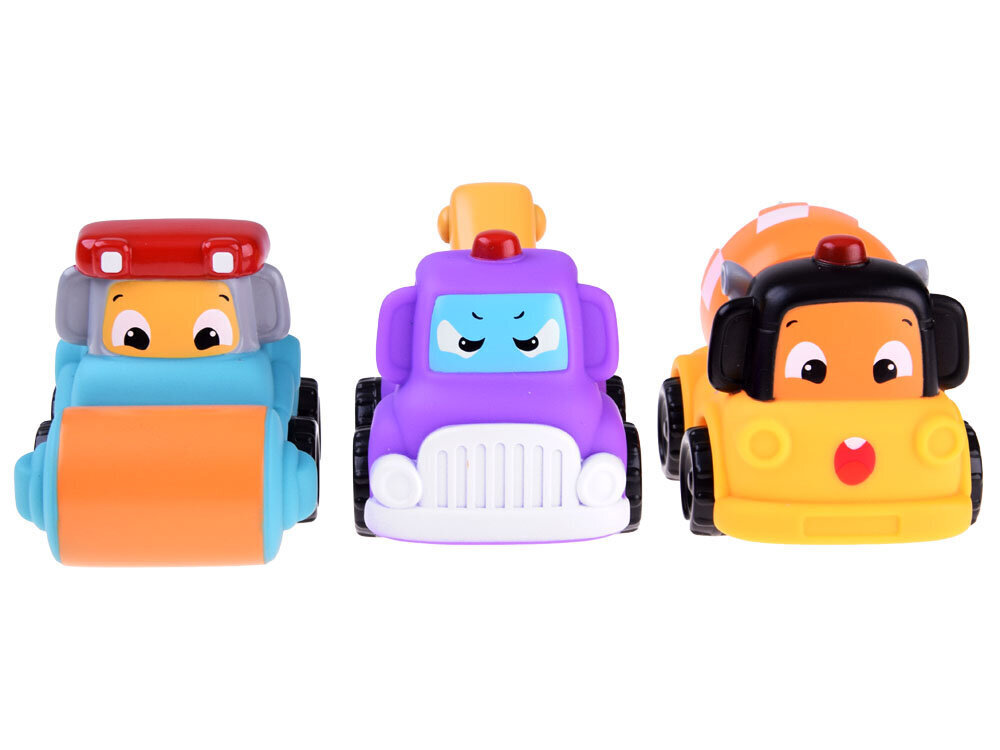 Jokomisiada mīkstais auto komplekts, 3gab. цена и информация | Rotaļlietas zīdaiņiem | 220.lv