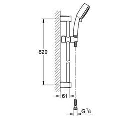 Dušas komplekts Grohe Tempesta Cosmopolitan, 27578002 цена и информация | Душевые комплекты и панели | 220.lv