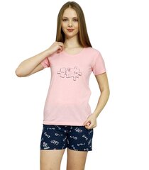 La Penna sieviešu pidžama 585263 01, gaiši rozā/tumši zila 585263*01-XL cena un informācija | Naktskrekli, pidžamas | 220.lv
