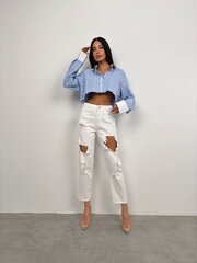 Белые рваные джинсы для женщин цена и информация | Женские джинсы | 220.lv