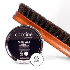 Безцветный защитный крем для обуви - Coccine Shoe Wax, 40 g + Щетка из конского волоса для полировки обуви, 16 см цена и информация | Для ухода за обувью и одеждой | 220.lv