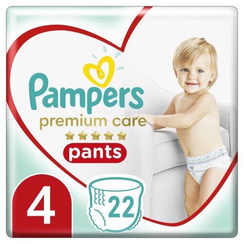 Autiņbiksītes PAMPERS Premium Pants, 4. izmērs, 22 gab. cena un informācija | Autiņbiksītes | 220.lv