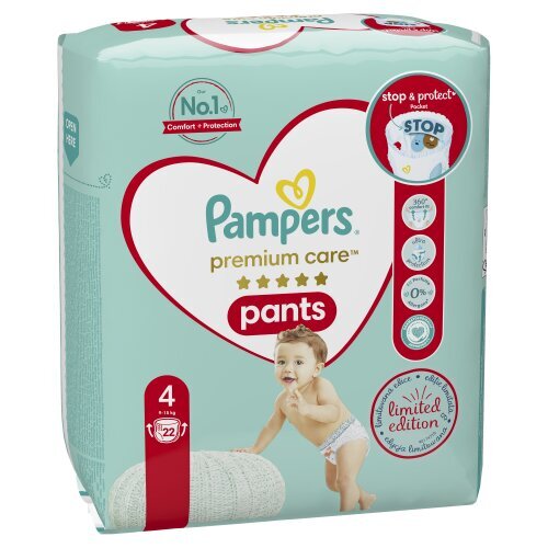 Autiņbiksītes PAMPERS Premium Pants, 4. izmērs, 22 gab. цена и информация | Autiņbiksītes | 220.lv