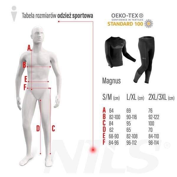 Termo krekls Nils BTK0464, melns cena un informācija | Vīriešu termoveļa | 220.lv