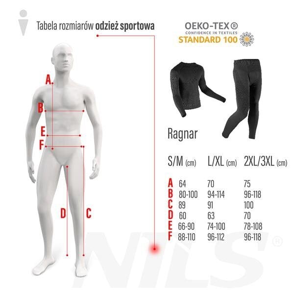 Termo krekls vīriešiem Nils BTK0060, melns cena un informācija | Vīriešu termoveļa | 220.lv