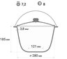 Tūrisma katliņš, 8 l цена и информация | Ugunskura katli, trauki un galda piederumi  | 220.lv